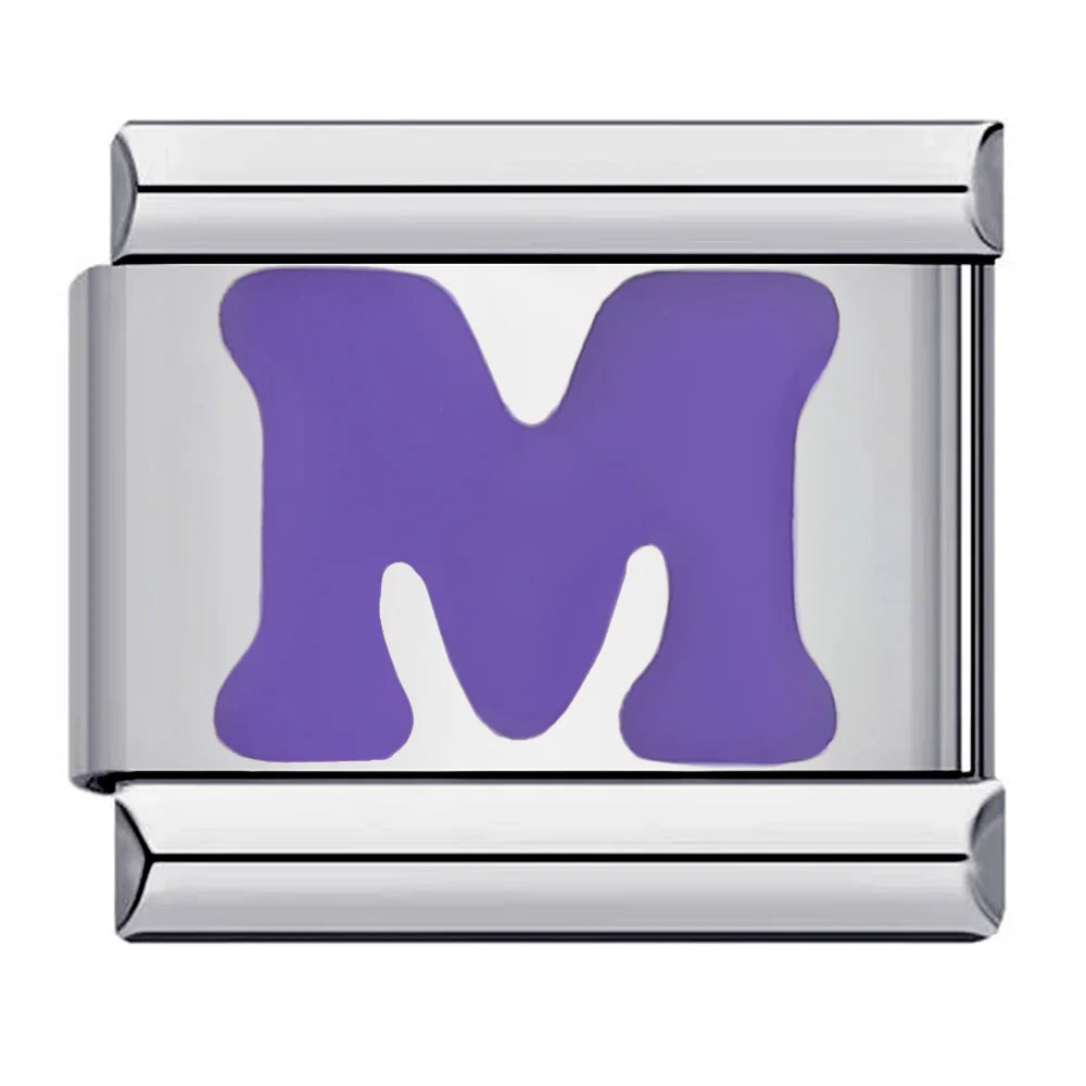 Purple Color 26 English Letters 017