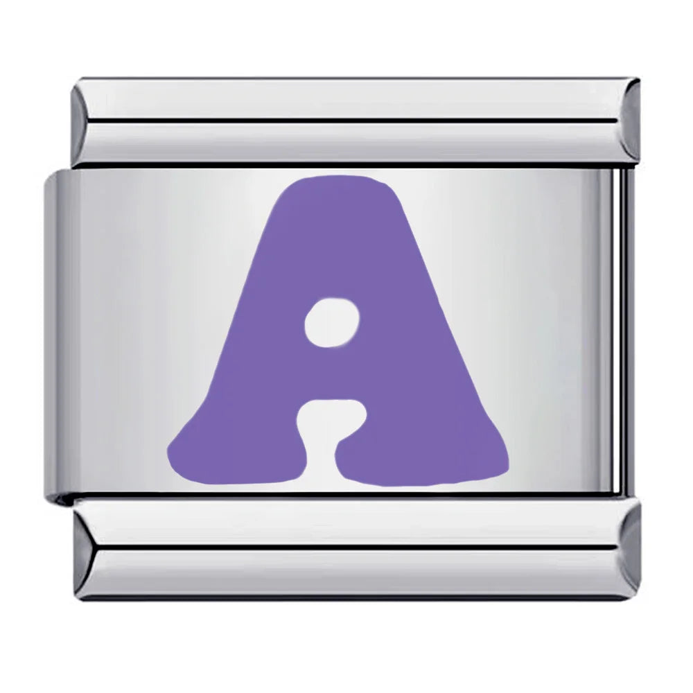 Purple Color 26 English Letters 017