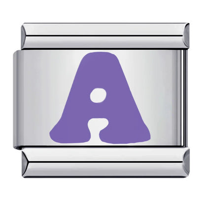 Purple Color 26 English Letters 017