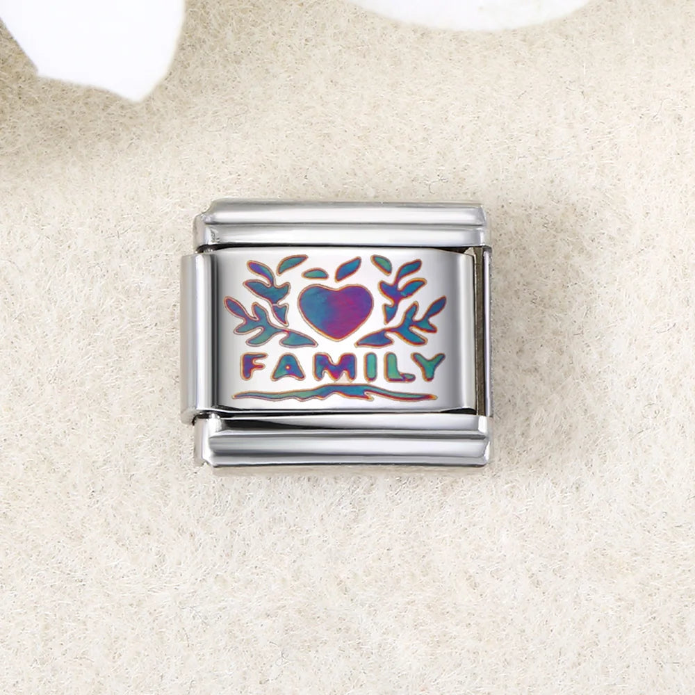 UV Laser Italian Charm Link 455