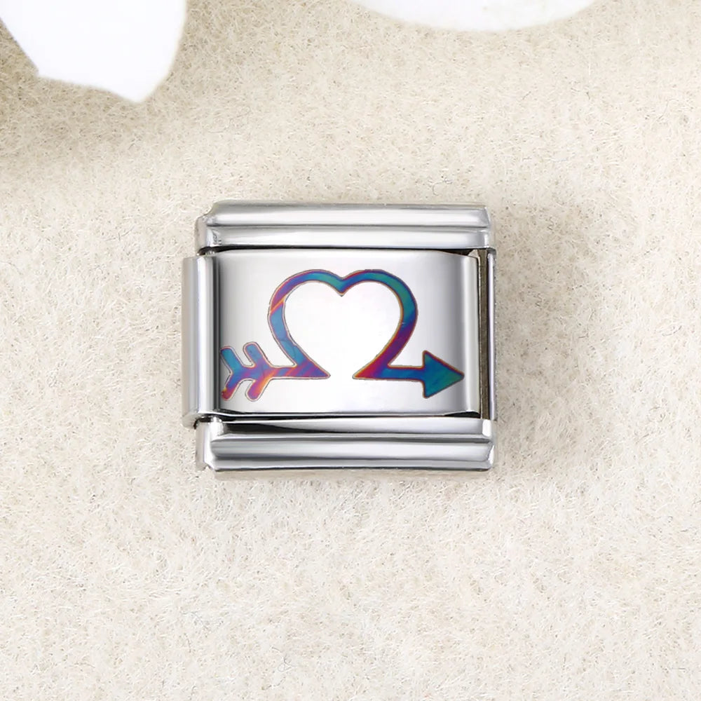 UV Laser Italian Charm Link 455