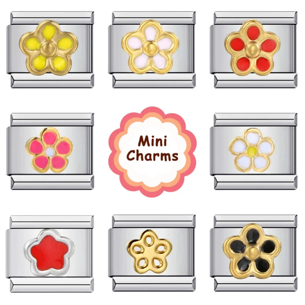 Flower Italian Charm Links 105