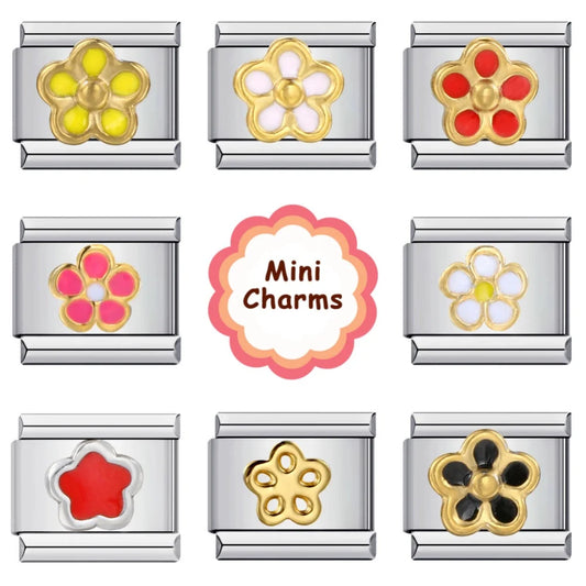 Flower Italian Charm Links 105
