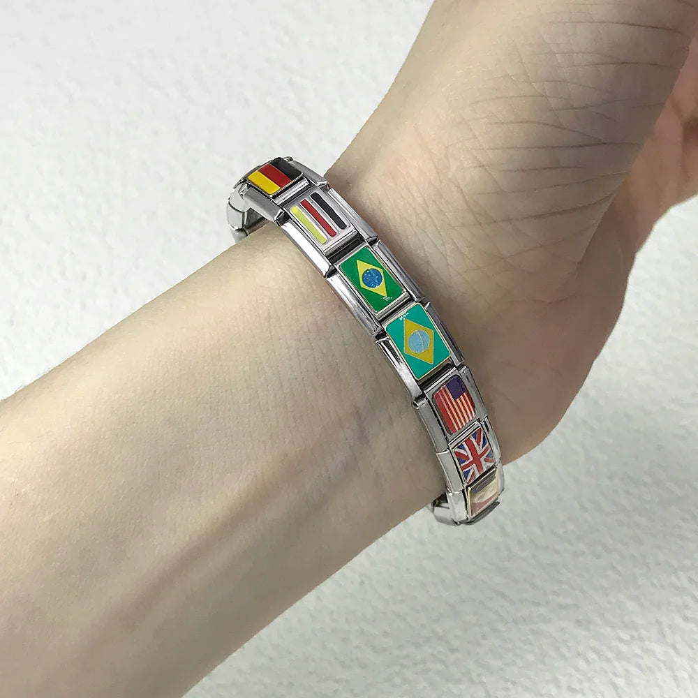 National Flag Italian Charm Links 068