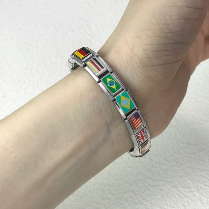 National Flag Italian Charm Links 068