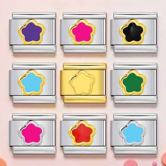 Flower Italian Charm Link 480