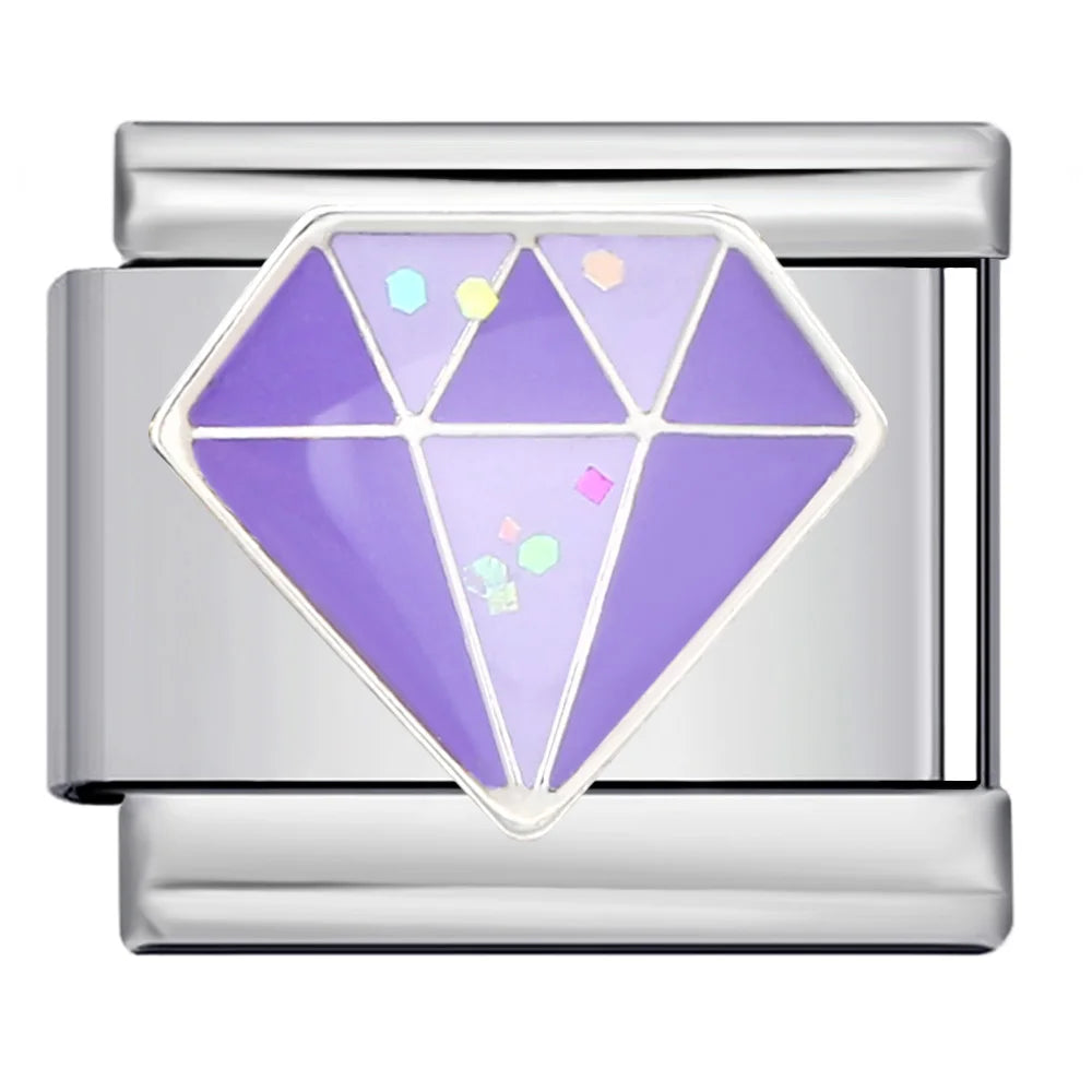 Purple Italian Charm Link 170