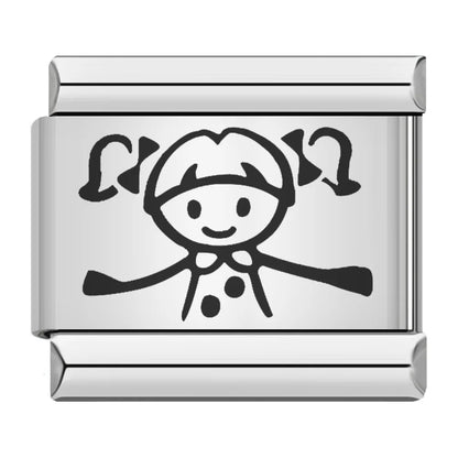 Laser Italian Charm Links 052