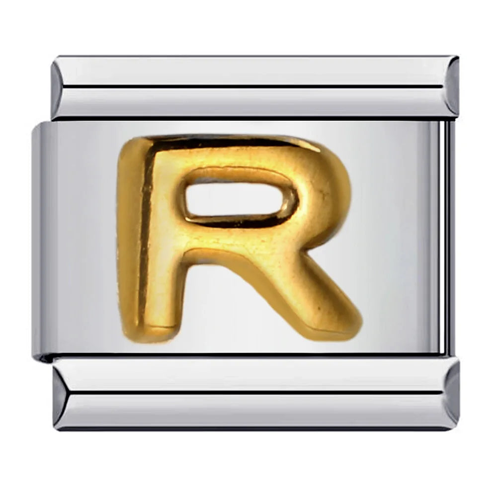 Gold Color 26 English Letters 007
