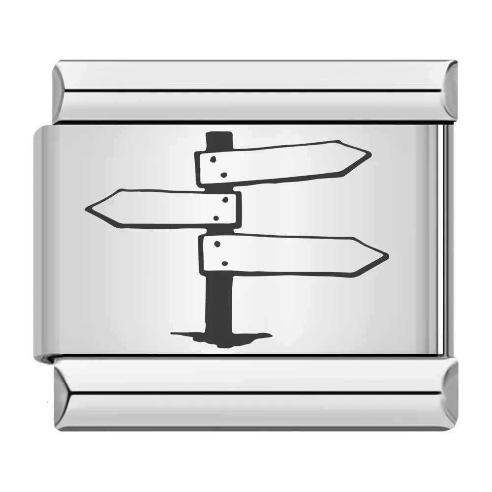 Laser Italian Charm links 039