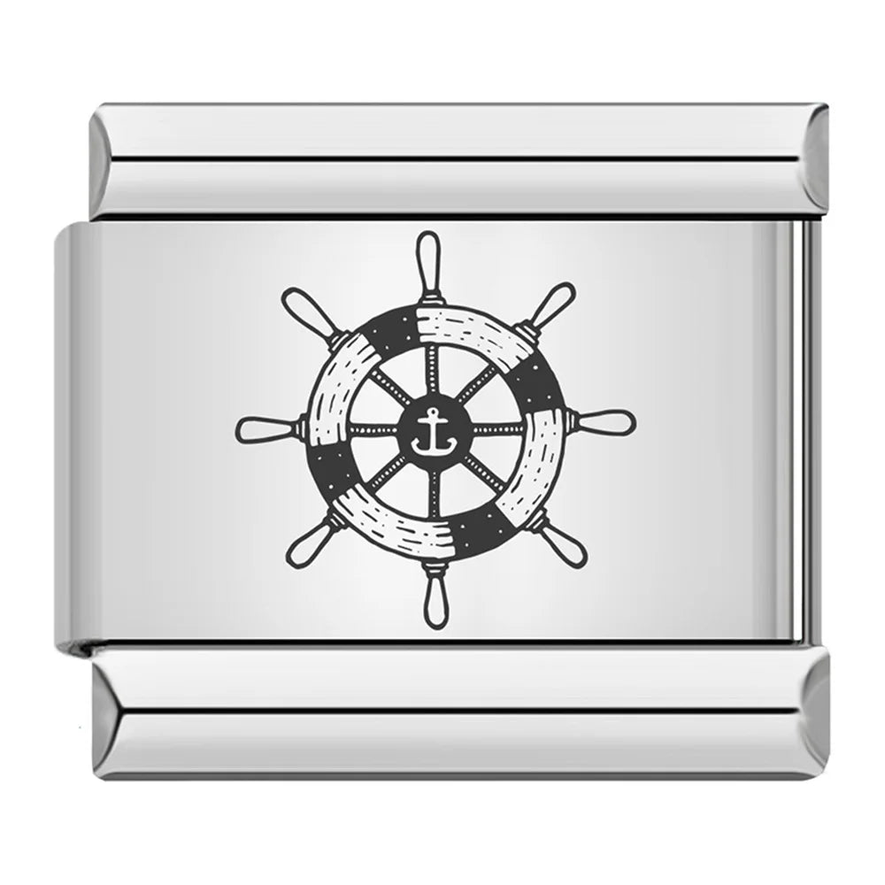 Laser Italian Charm Link 500