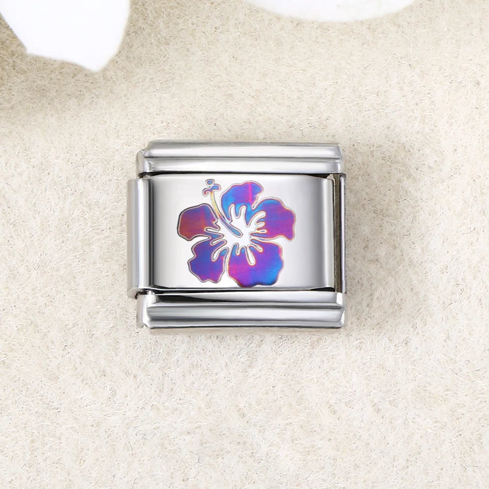 UV Laser Italian Charm Link 456
