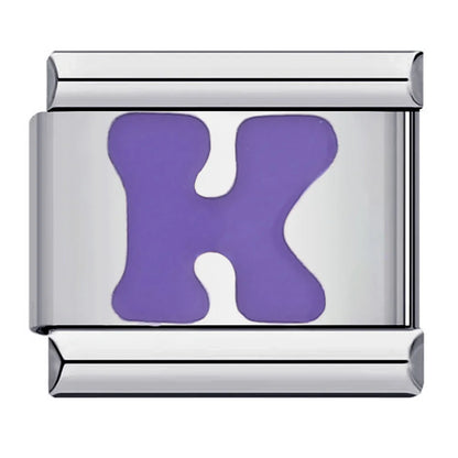 Purple Color 26 English Letters 017