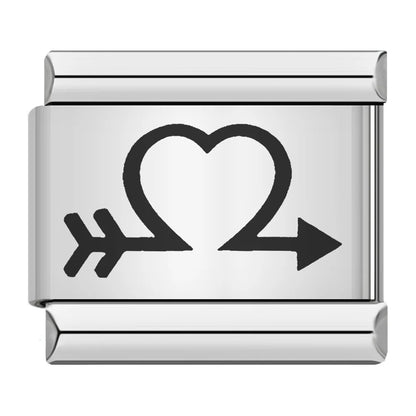 Laser Italian Charm Links 034
