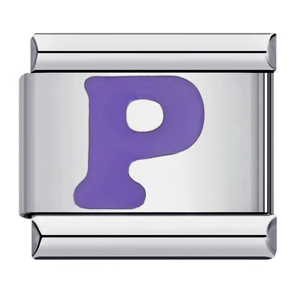 Purple Color 26 English Letters 017
