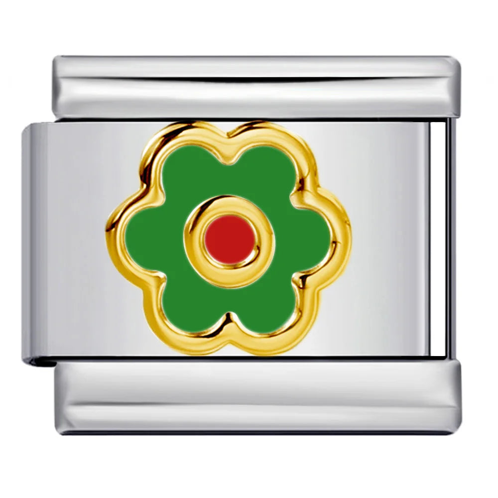 Flower Italian Charm Link 449