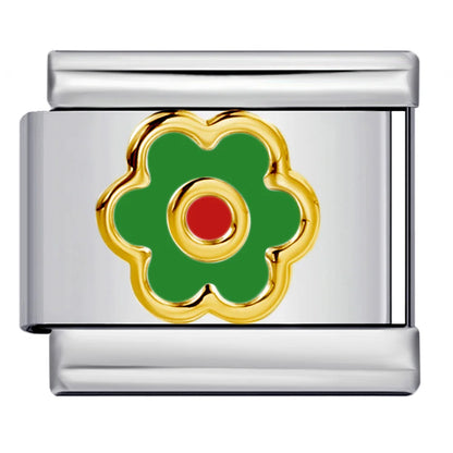 Flower Italian Charm Link 449
