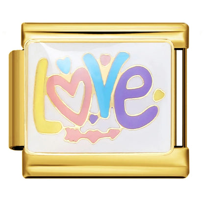 Gold Color Italian Charm Link 381