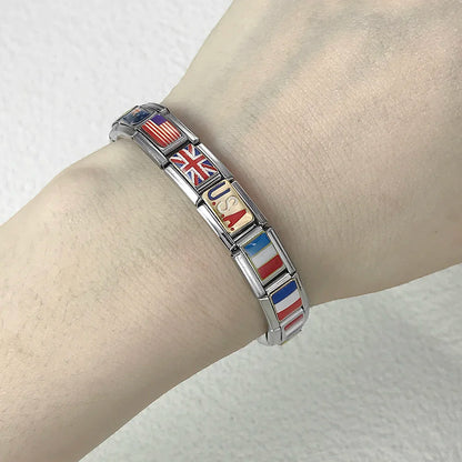 National Flag Italian Charm Links 068