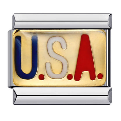 National Flag Italian Charm Links 068