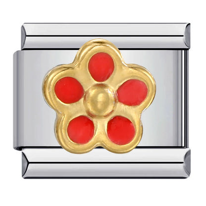 Red Italian Charm Links 394