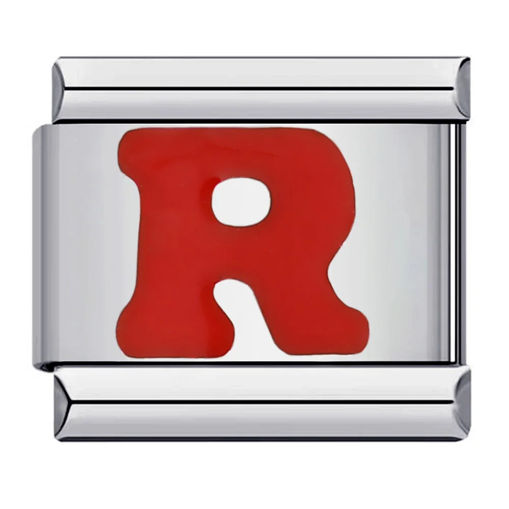 Red Color 26 English Letters 016