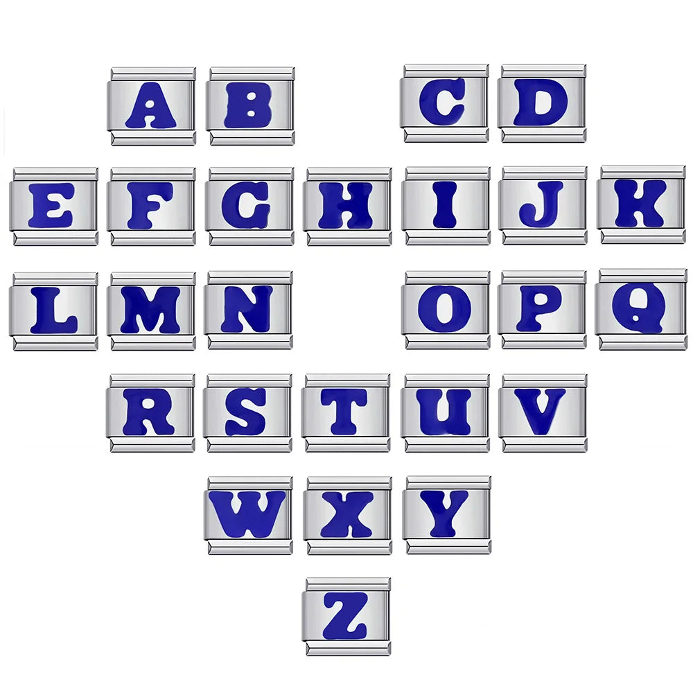 Blue Color 26 English Letters 002