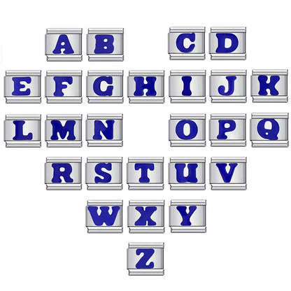 Blue Color 26 English Letters 002
