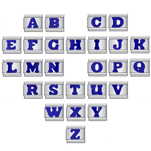 Blue Color 26 English Letters 002