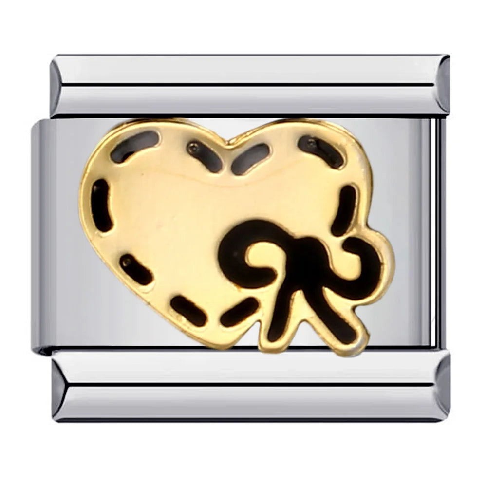 Heart Italian Charm Links 070