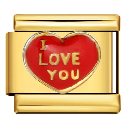Gold Color Italian Charm Link 381