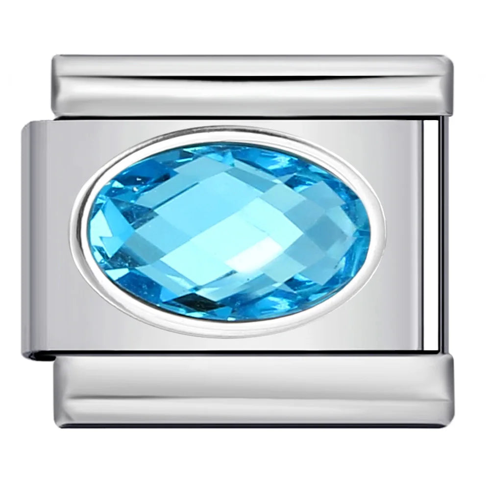 Blue Number 0-9 Italian Charm 306