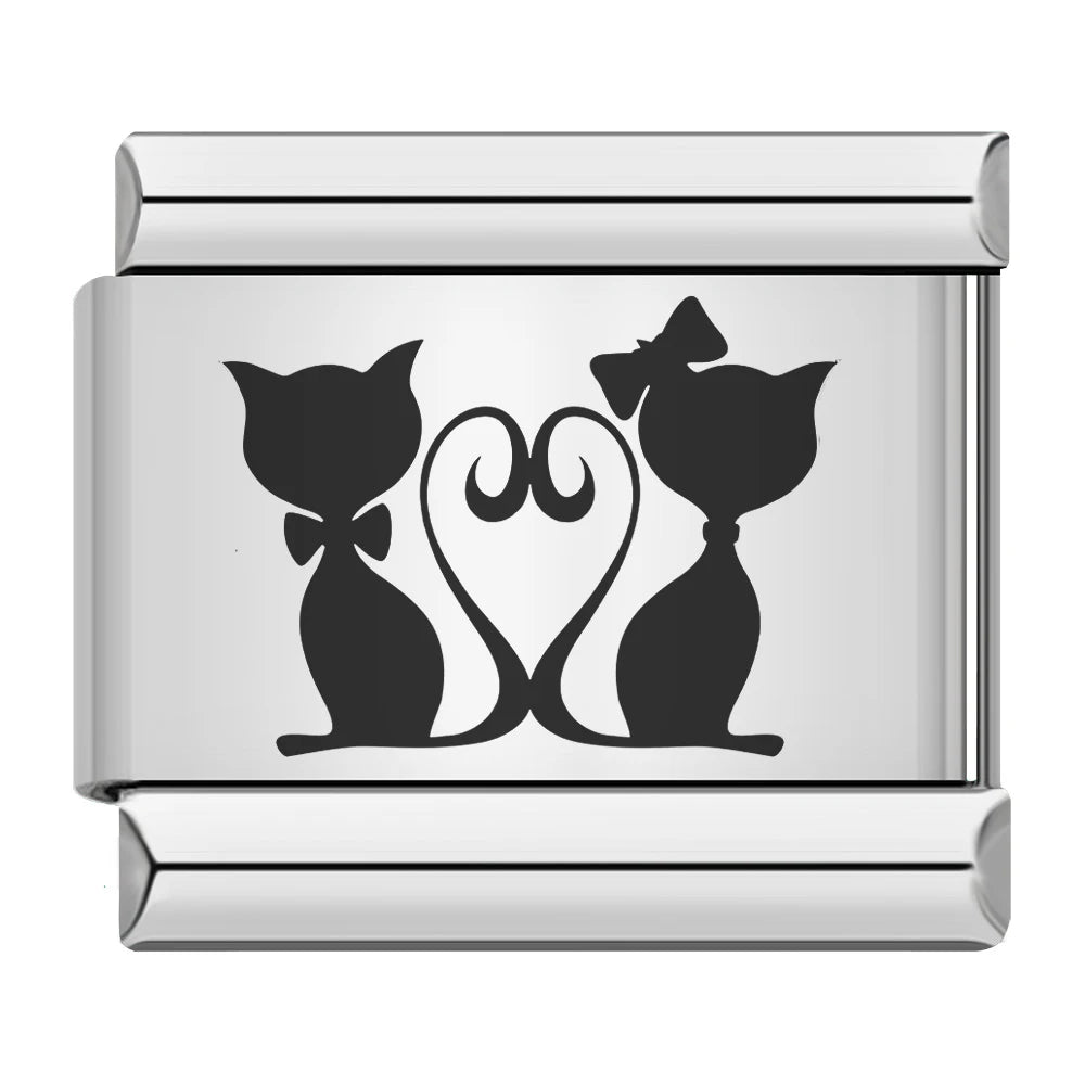 Laser Italian Charm Links 052