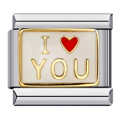 Love Heart Italian Charm Links 080