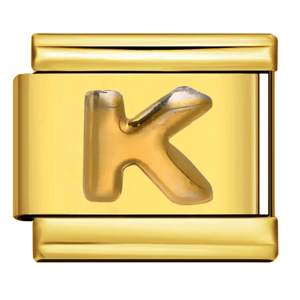 Gold Color 26 English Letters 336