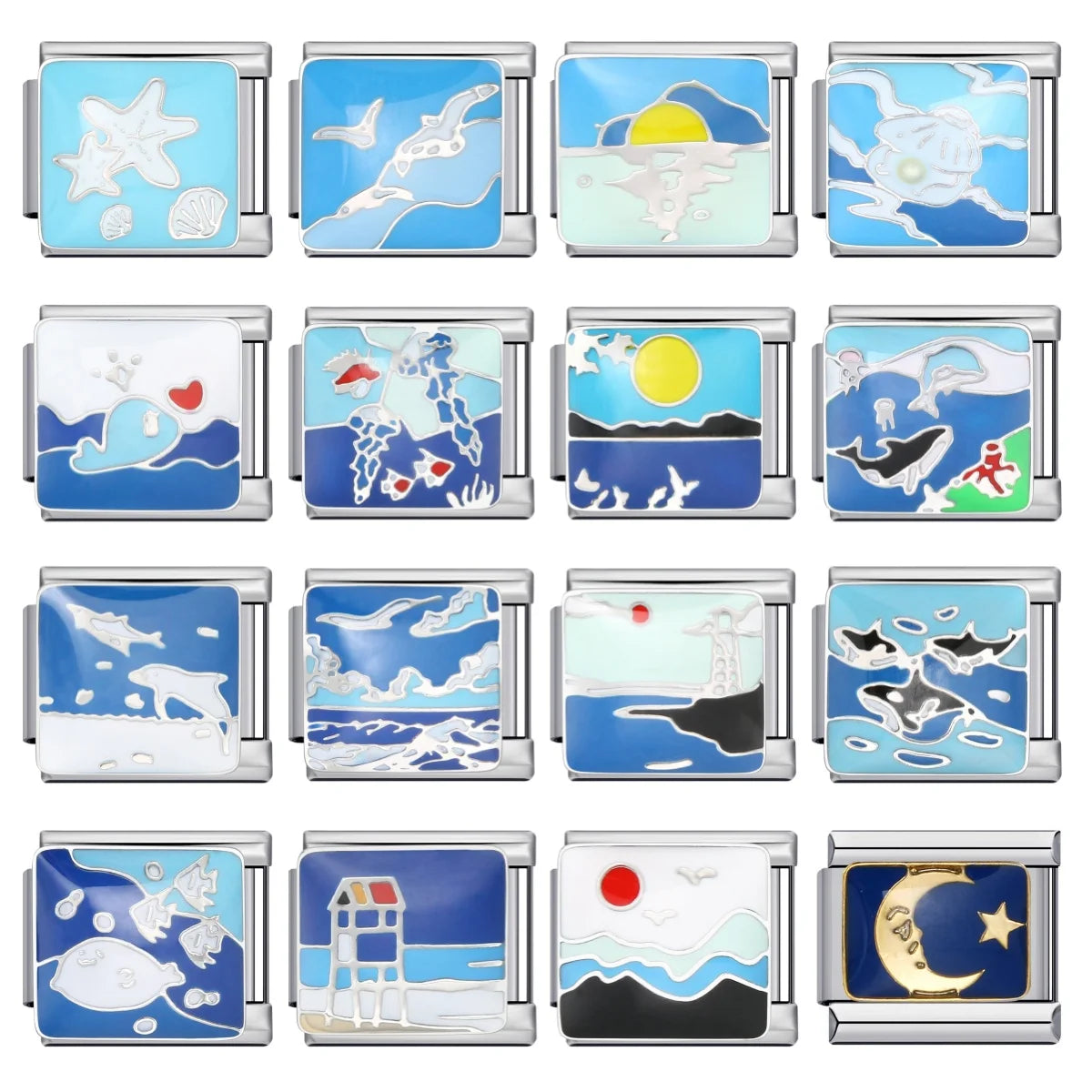Ocean Italian Charm Link 322