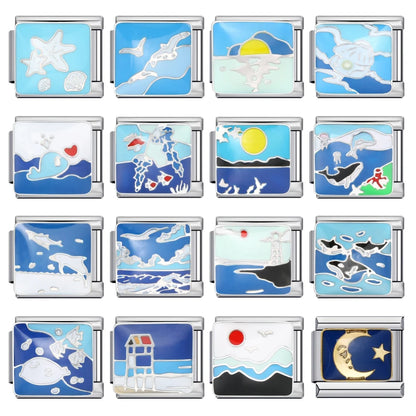 Ocean Italian Charm Link 322