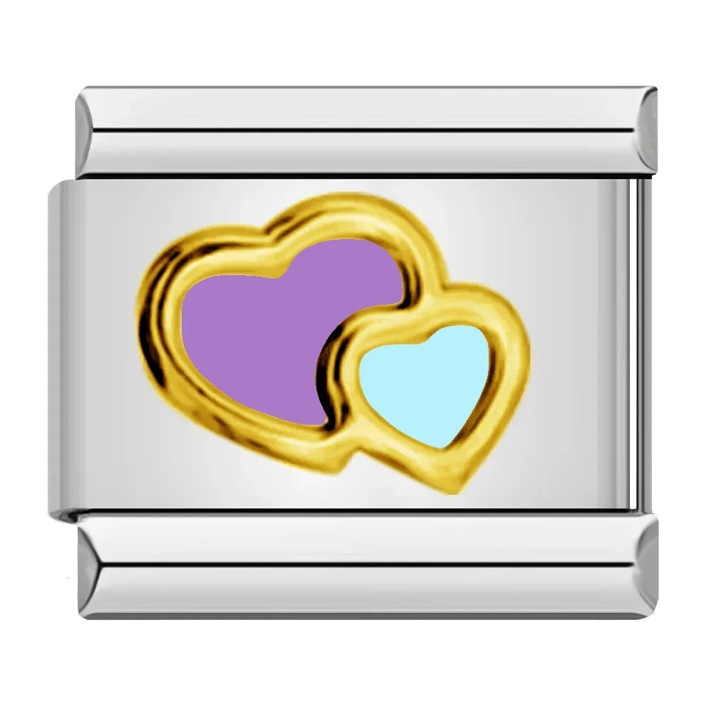 Heart Italian Charms Links 447