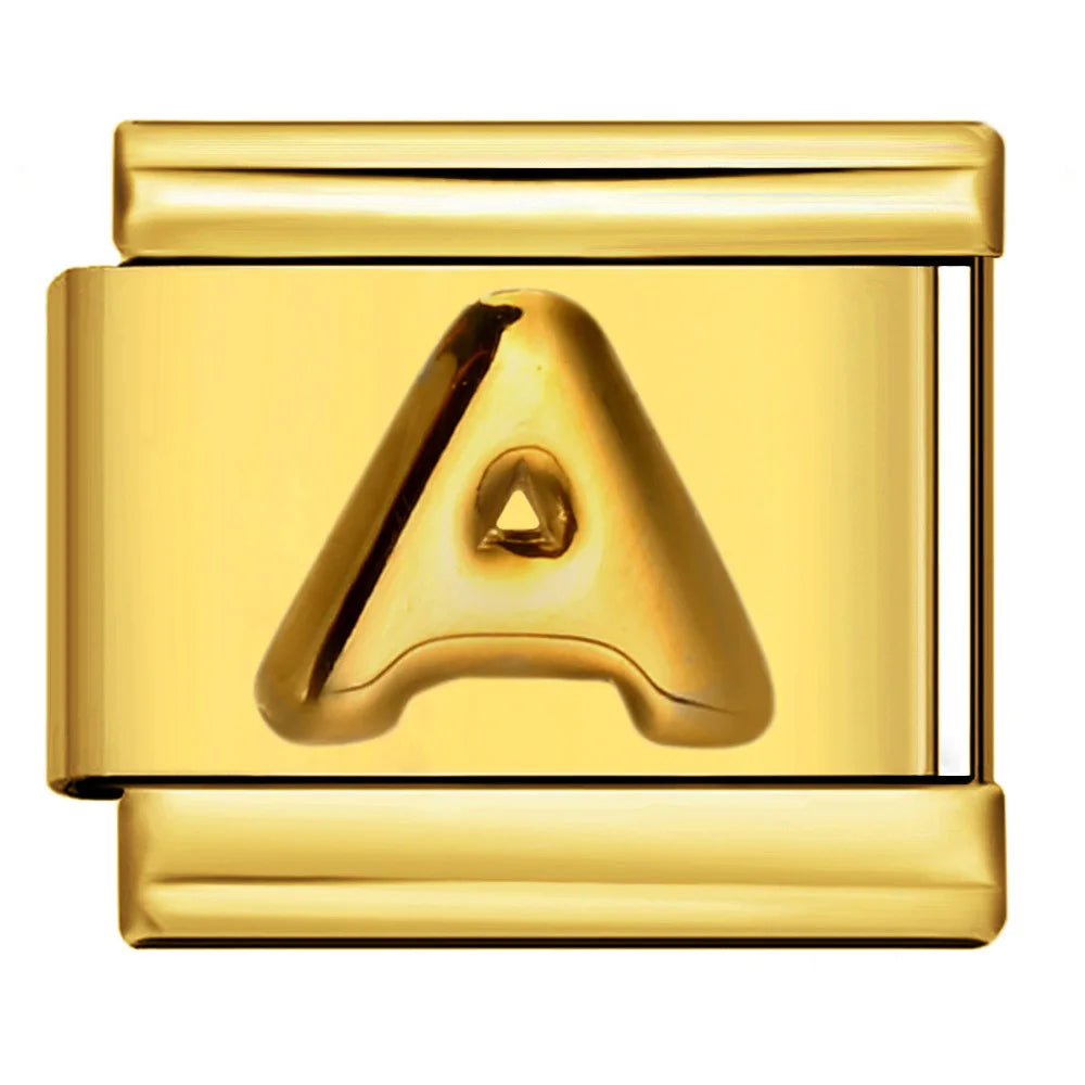 Gold Color 26 English Letters 336