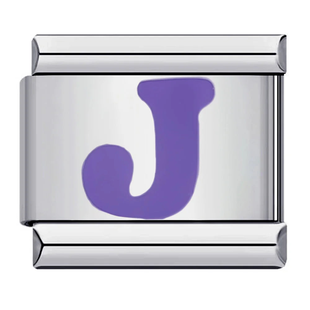 Purple Color 26 English Letters 017