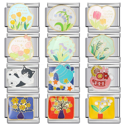 Flower Italian Charm Link 229