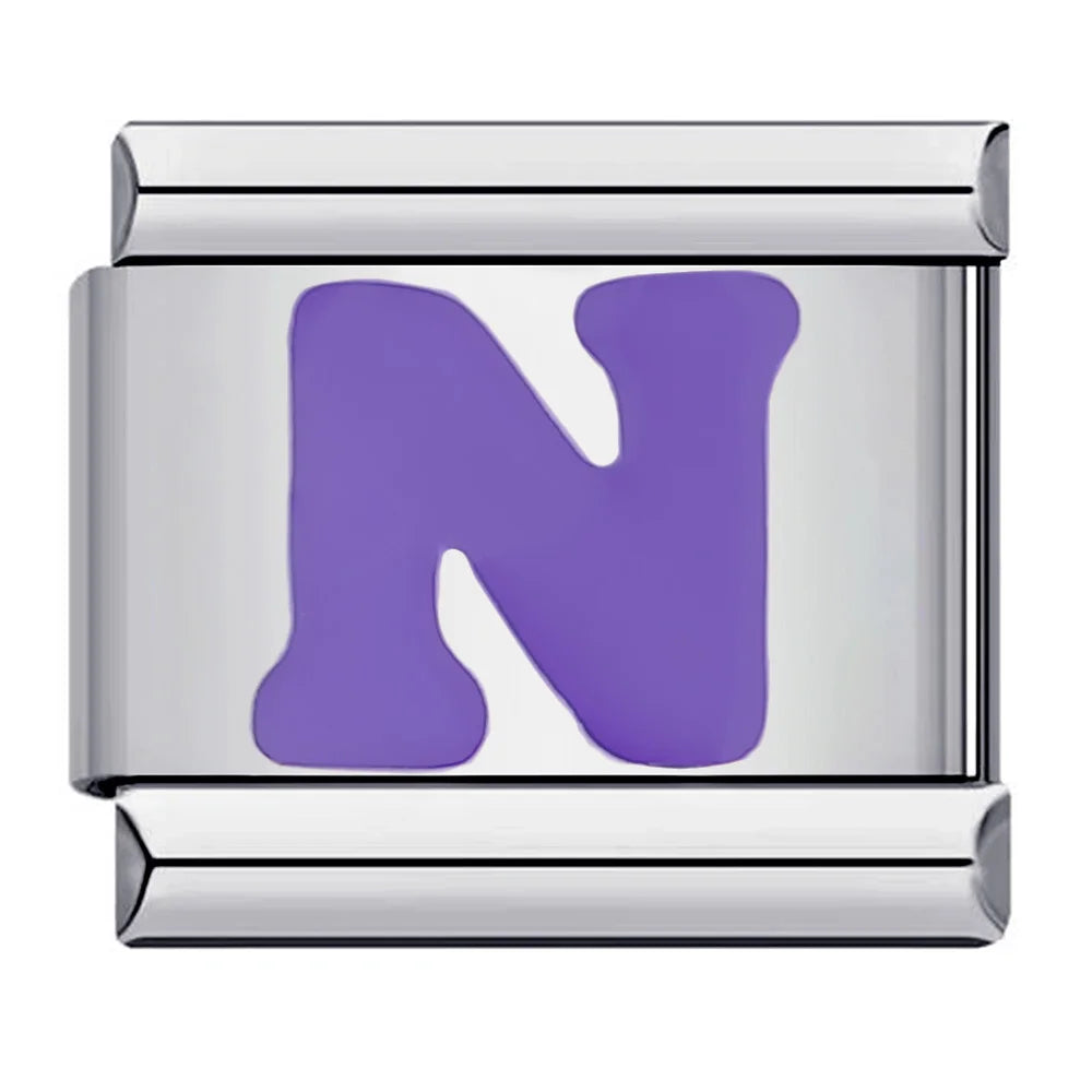 Purple Color 26 English Letters 017