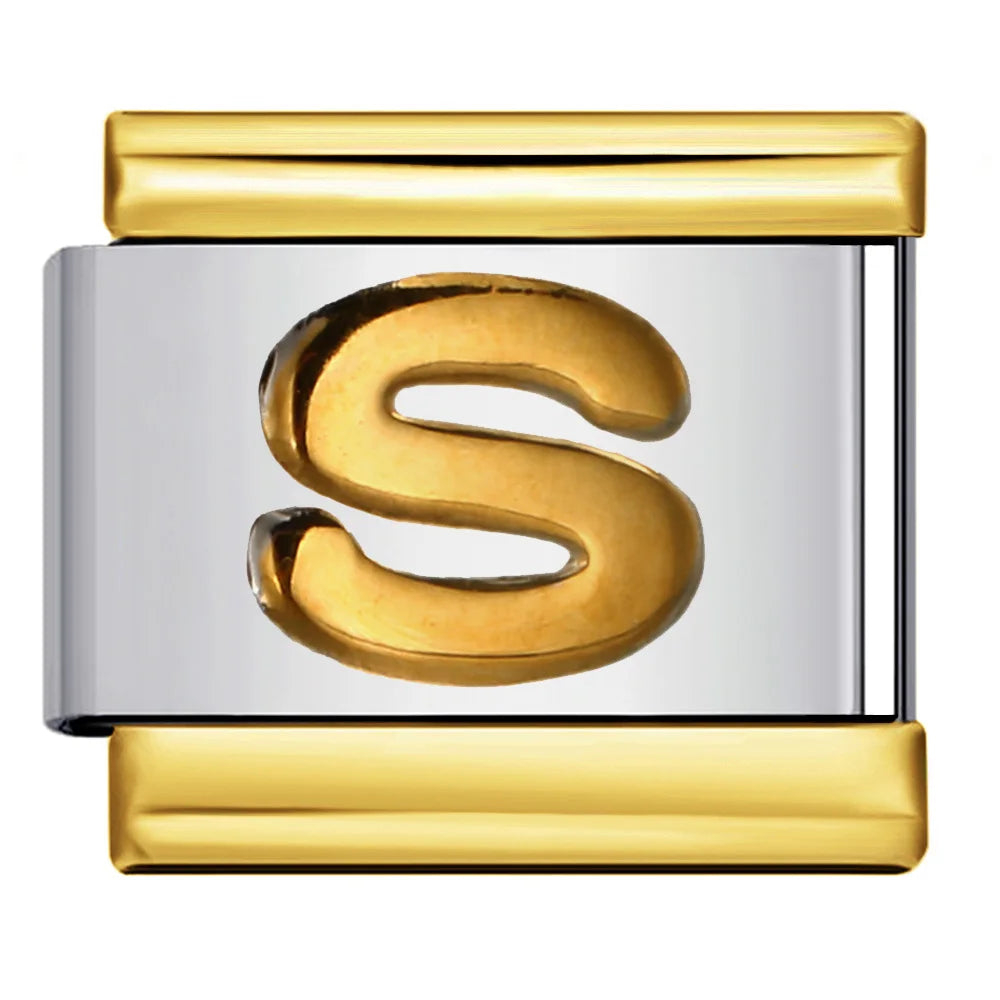 Gold Color 26 English Letters 340