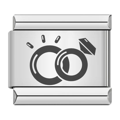 Laser Engrave Italian Charm Links 005