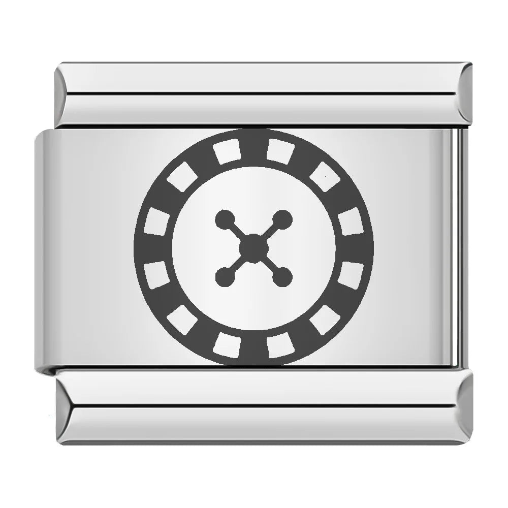 Laser Italian Charm Links 063