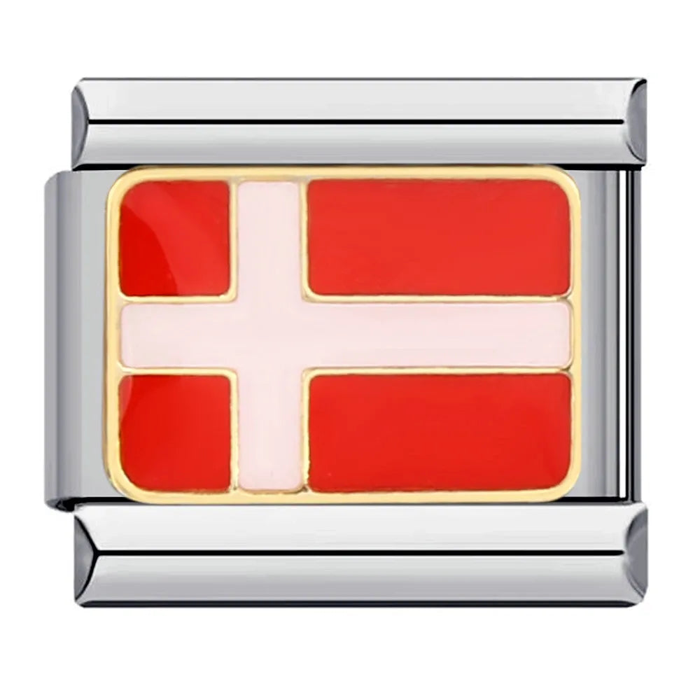 National Flag Italian Charm Links 068
