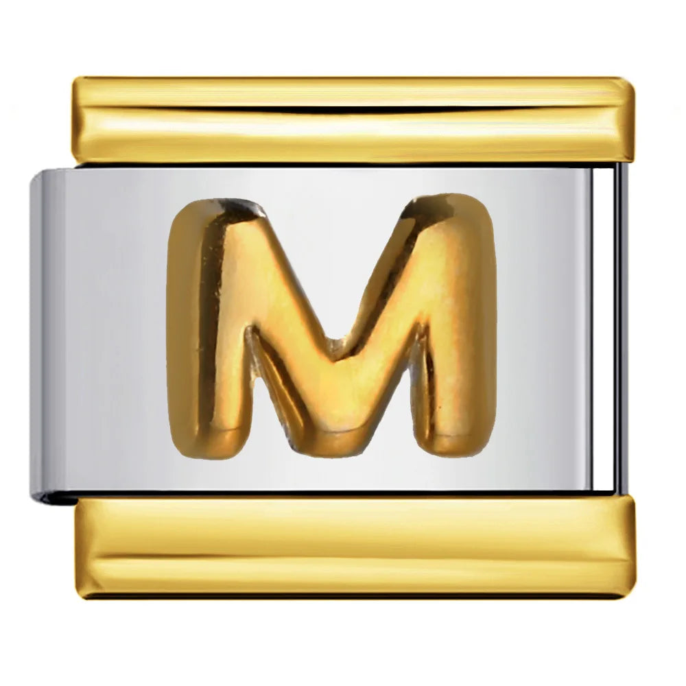 Gold Color 26 English Letters 340