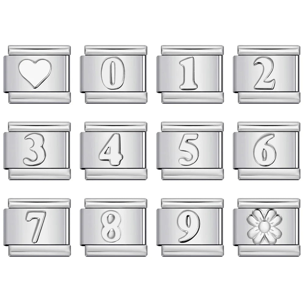 0-9 Number Italian Charm Links 135