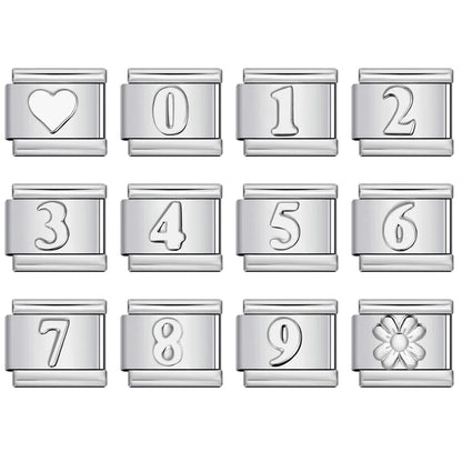 0-9 Number Italian Charm Links 135