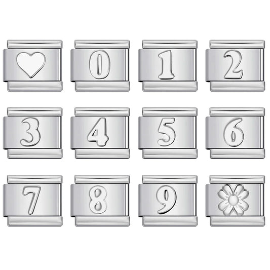 0-9 Number Italian Charm Links 135